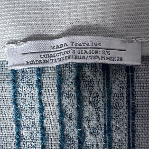 Zara Trafaluc Sweater Striped‎ Mini Skirt Size Medium Women's - Picture 2 of 4